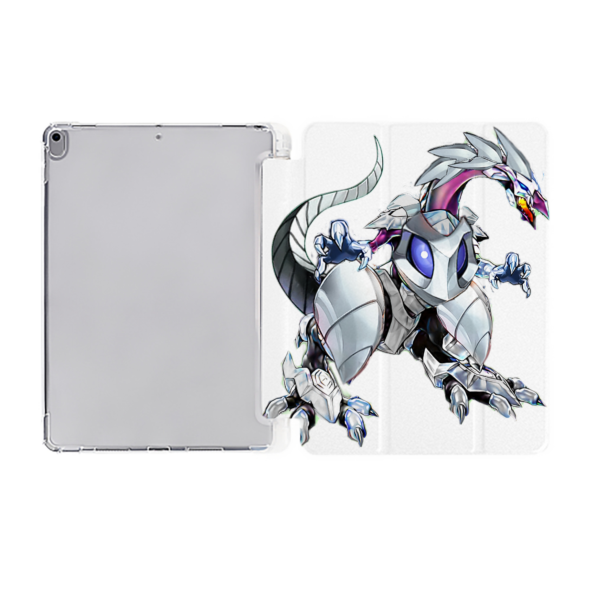 （画像用） 遊☆戯☆王 Yu-Gi-Oh! IPad ケース ペン収納付き 三つ折りスタンド PUレザー×シリコン 対応機種9.5/10.5/10.9インチ